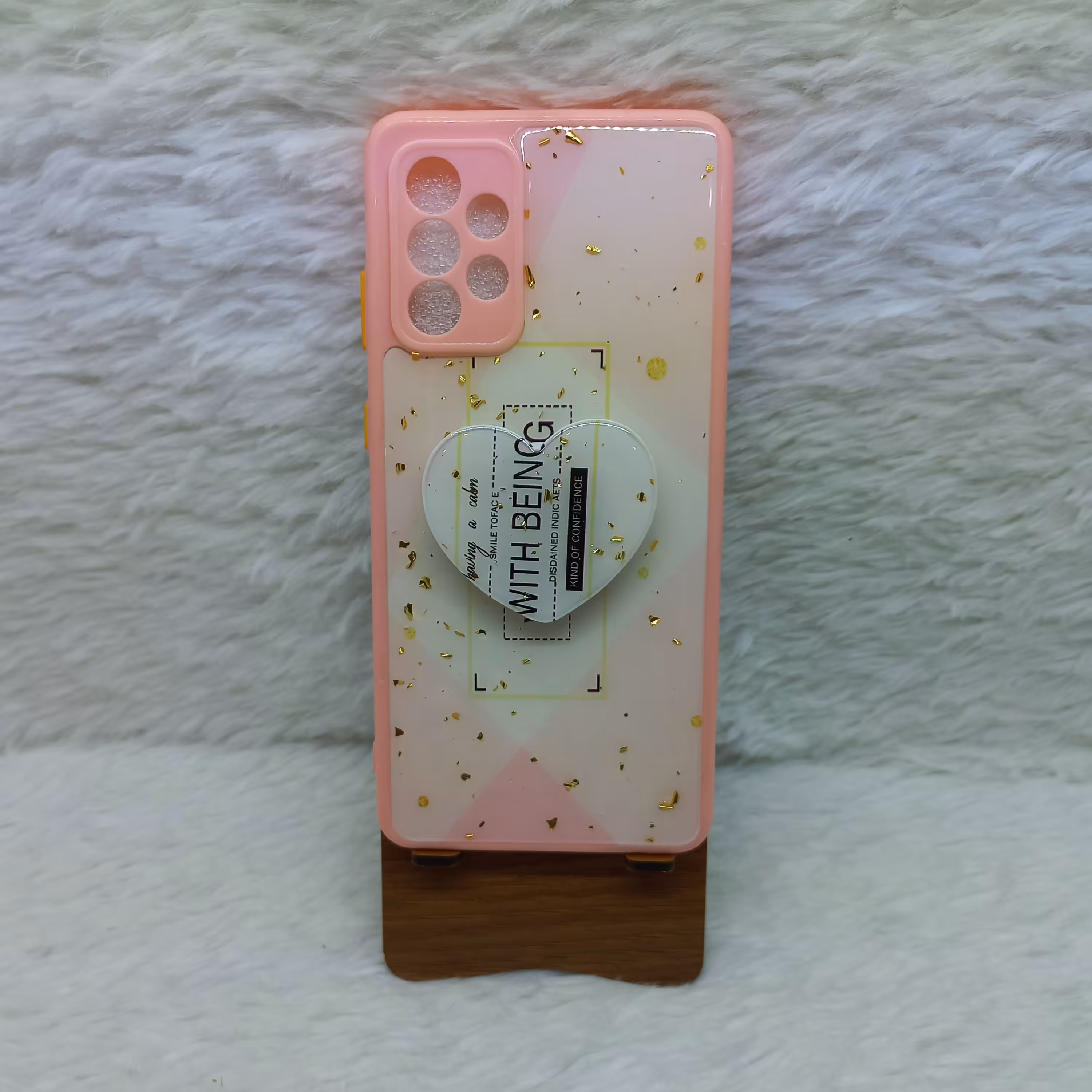 گارد (قاب) دخترونه گوشی A72 مدل رزین با پاپ سوکت طرح اکلیلی مناسب گوشی Samsung A72