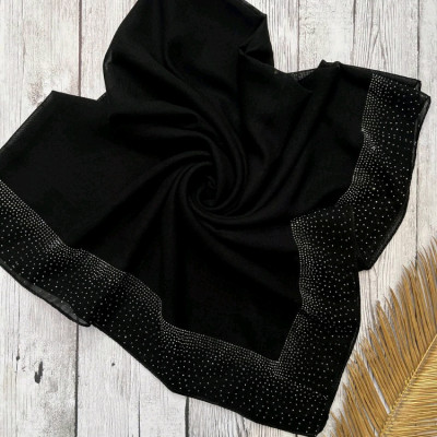 روسری مشکی نگینی