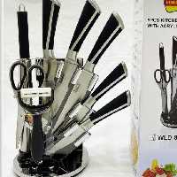 چاقو  اشپزخانه تیغه فولاد رومانتیک المان  سرویس کارد وساطورباکیفیت.