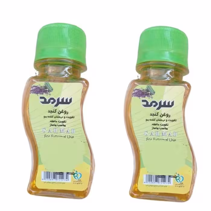 روغن بدن سرمد مدل کنجد طرح شقایق حجم 60 میلی لیتر بسته 2 عددی