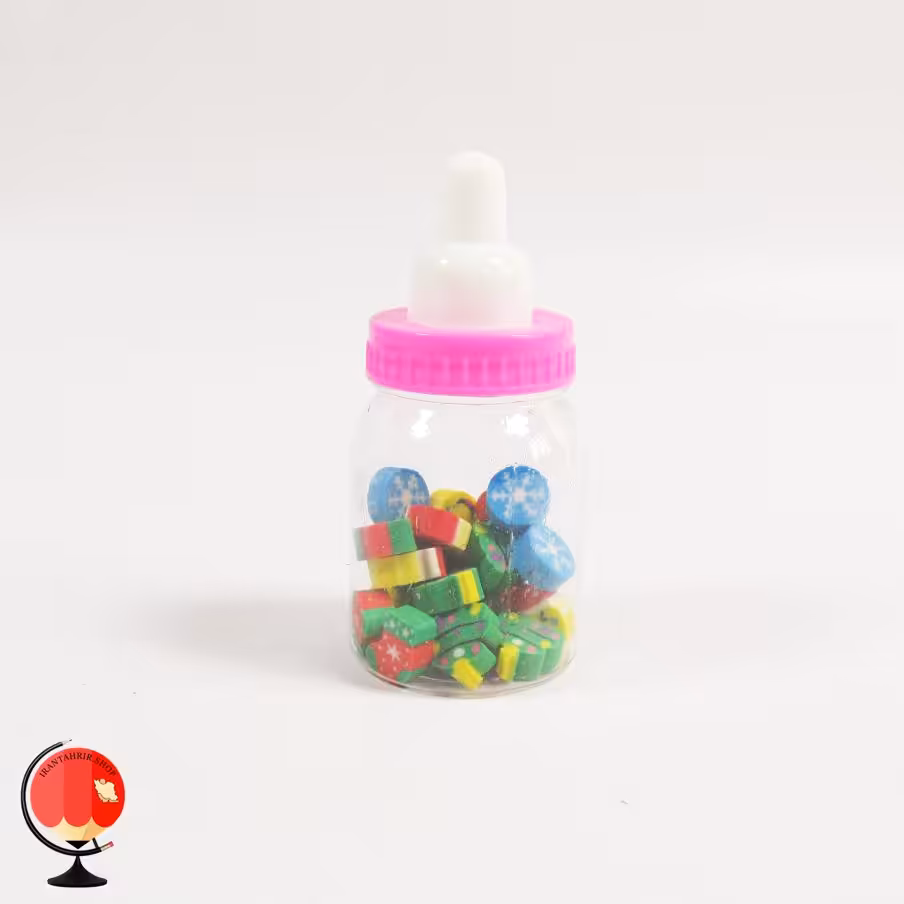 پاک کن فانتزی شیشه شیر طرح کریسمس