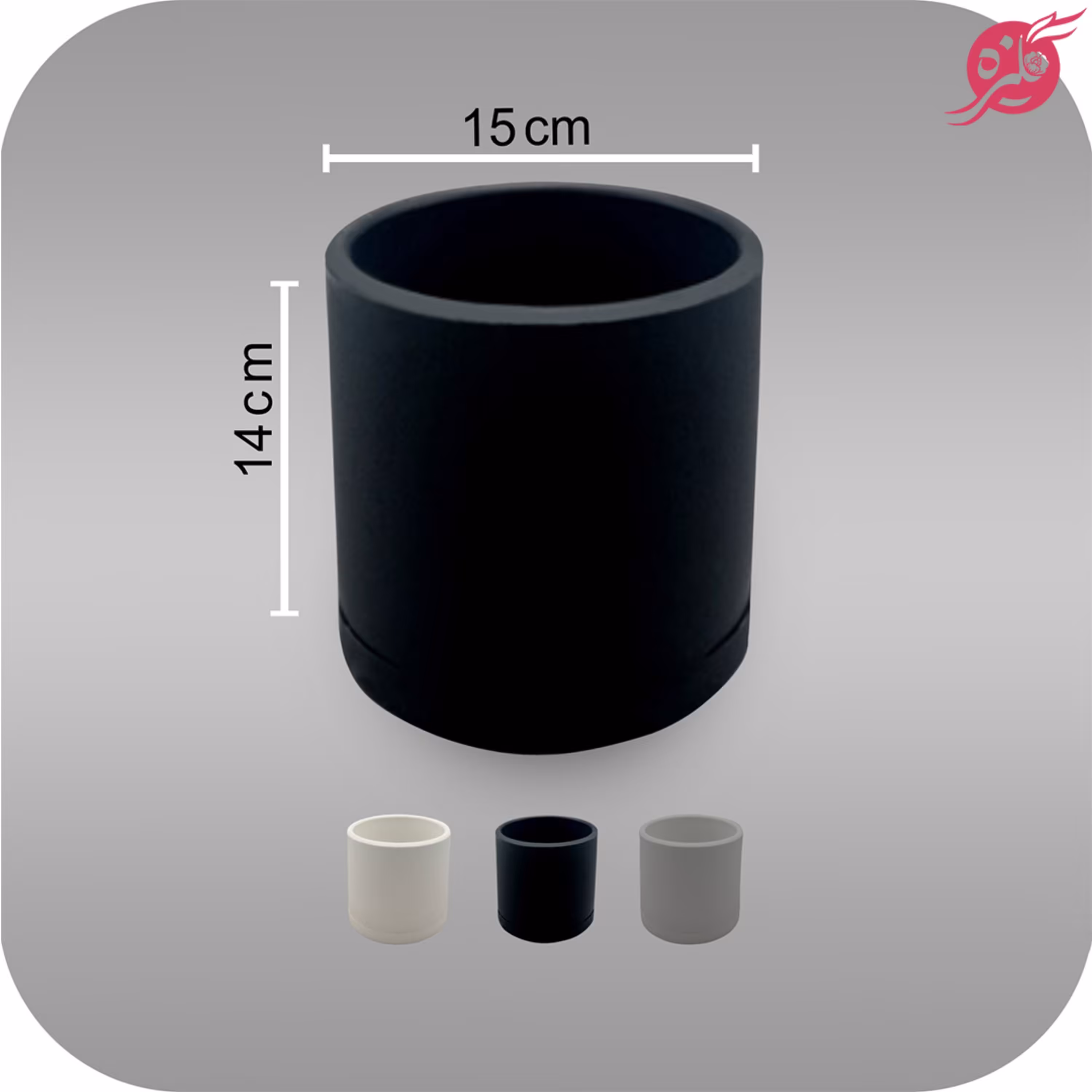 گلدان پلیمری - مدل استوانه - سایز 15