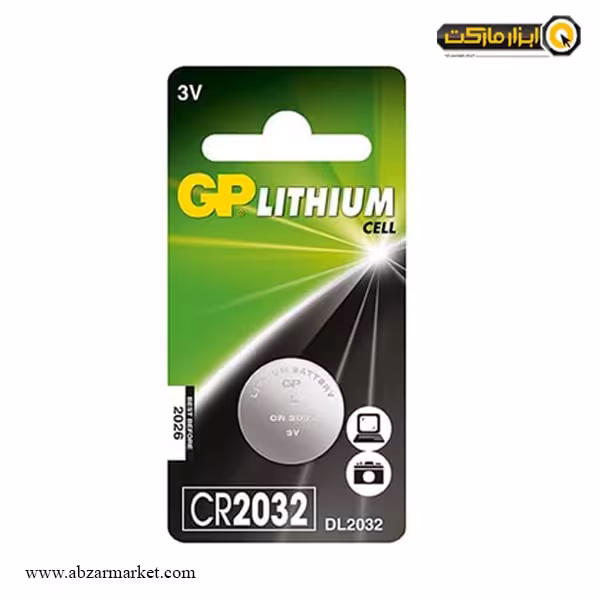 باتری سکه ای جی پی لیتیومی مدل GP-2032