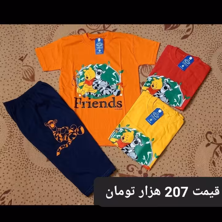 تیشرت شلوارک پسرانه جنس پنبه اعلا سایز 50 و 55