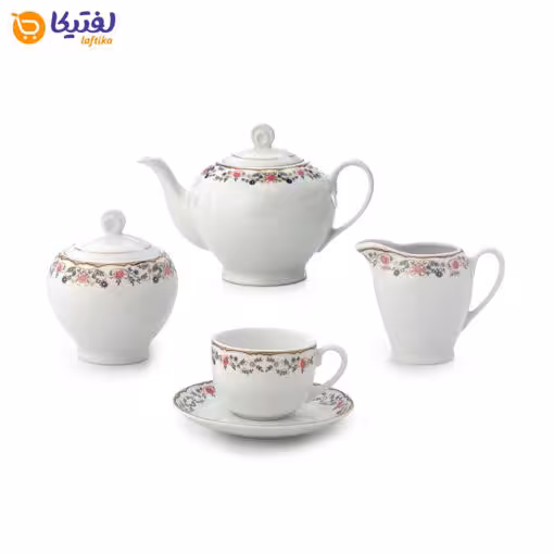 سرویس چای خوری 17 پارچه گلستان چینی زرین ایتالیا اف