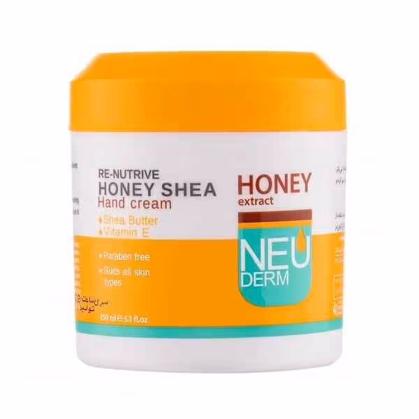 کرم دست رینوتریو نئودرم Neuderm مدل هانی شی honey shea حجم 150 میل