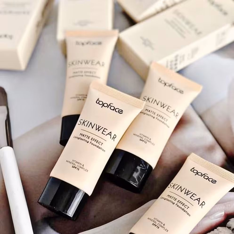 کرم پودر تاپ فیس تیوپی شماره 2کاملا سبک و مخملی برند ترکیه