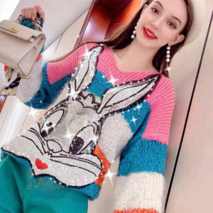 بافت فانتزی وارداتی پولکی خرگوش