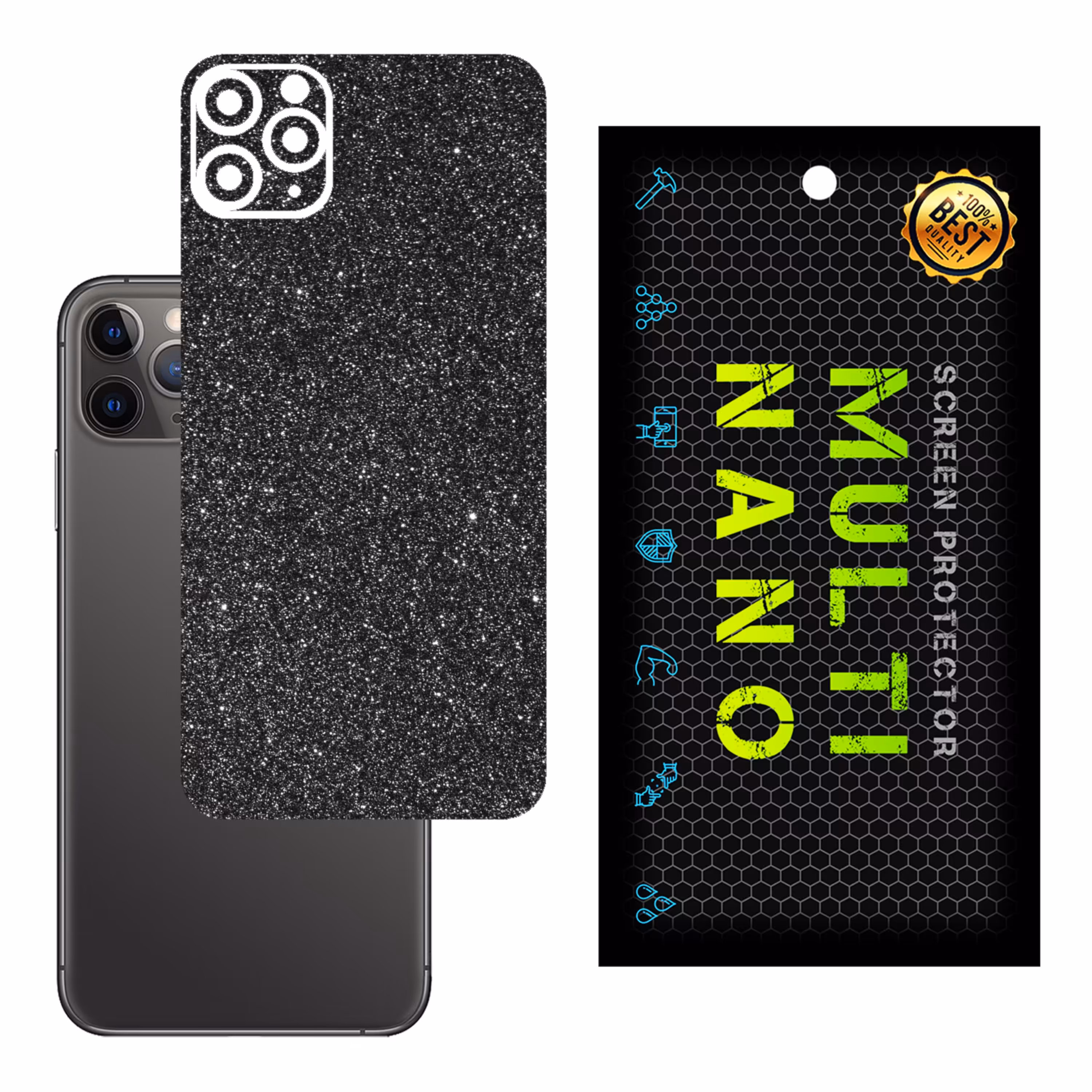 برچسب پوششی MultiNano مدل X-G1F-Gray برای پشت موبایل اپل iPhone 11 Pro Max