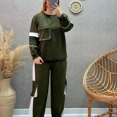 بلوز و شلوار پنبه تو کرکی کارگو مدل موراکو