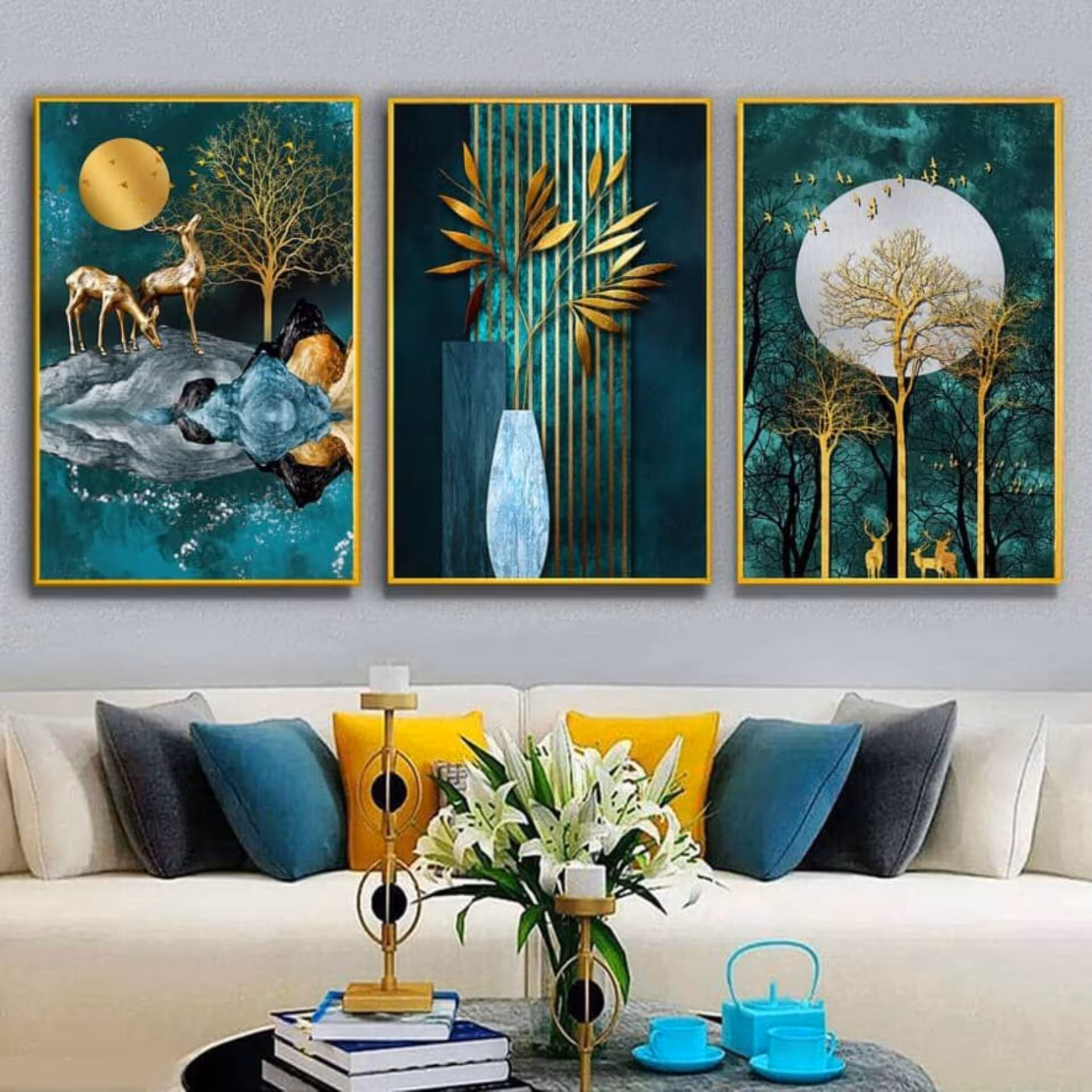 تابلو دکوراتیو 3تیکه کد 704