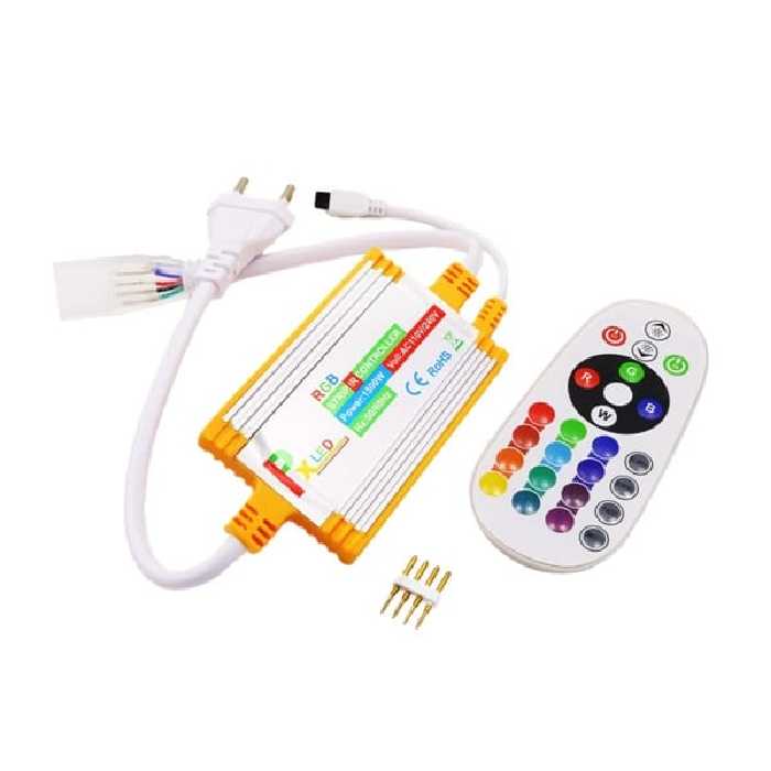 ریموت کنترل ریسه RGB فلزی 16 رنگ 220 ولت