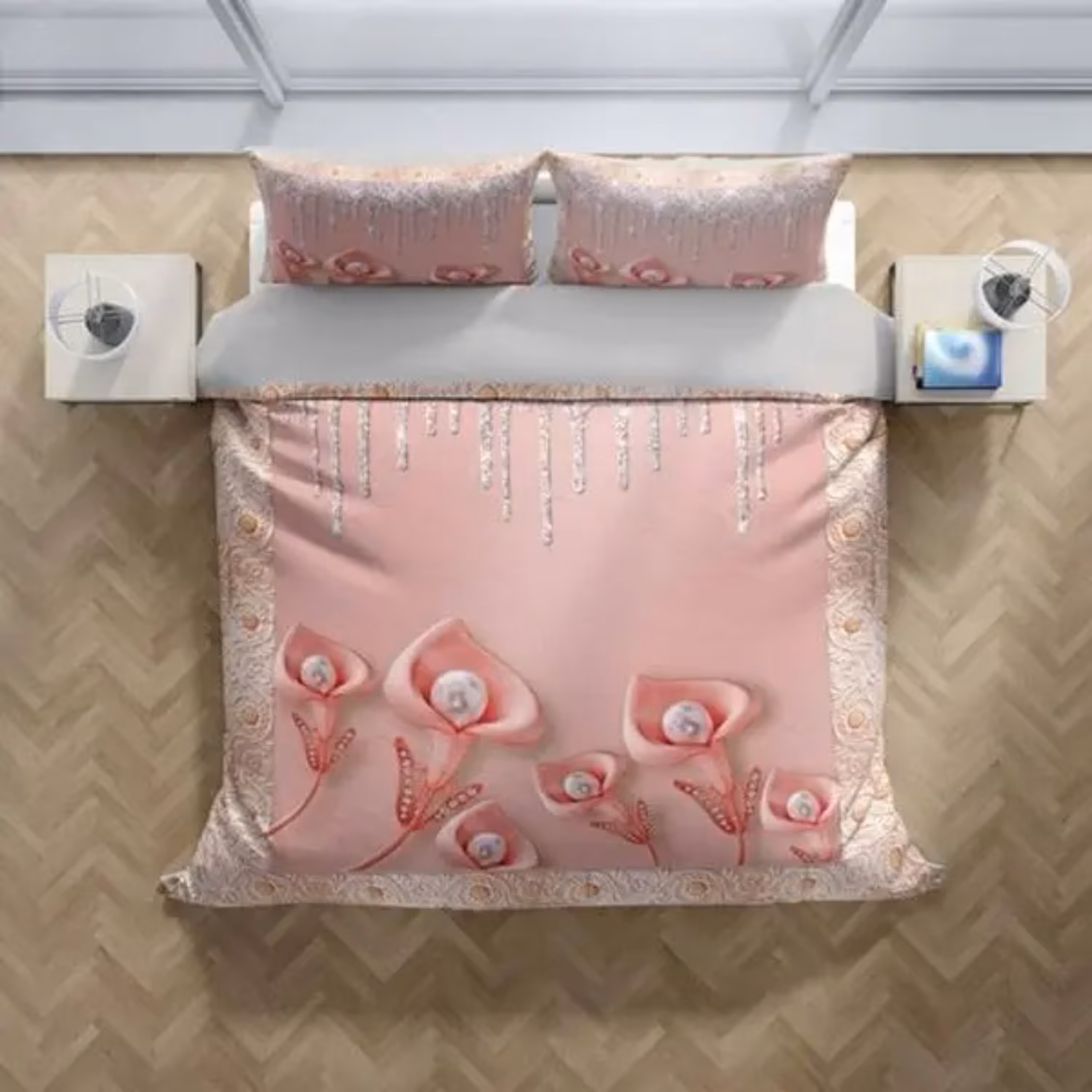 روتختی دونفره  چاپ سه بعدی میکرو شش تکه طرح  شیپوری