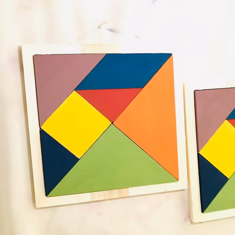 تانگرام  از چوب روس برای بچه ها دبستانی