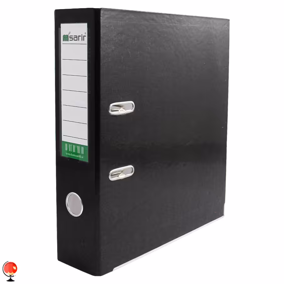 زونکن A4 مشکی فانتزی 8 سانت تیگل دار لبه فلزی کارتن 20 عددی