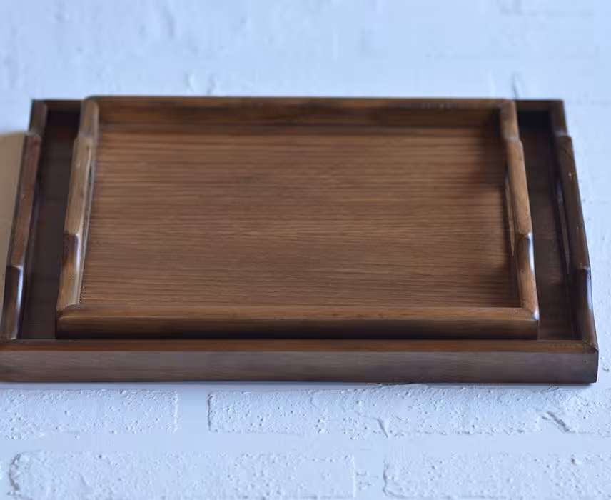 سینی چوبی مستطیل کمانی