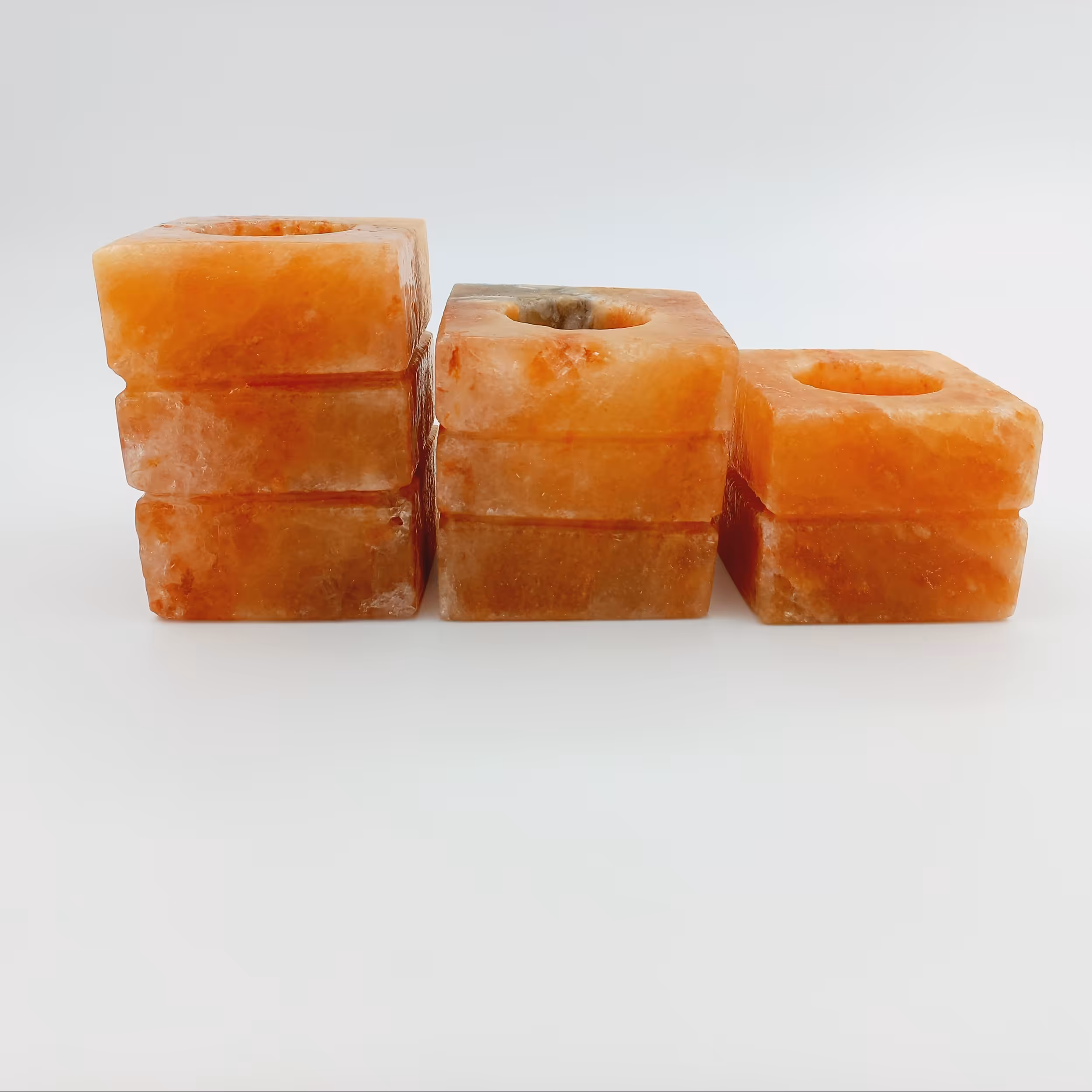 جاشمعی دکوری سنگ نمک کوبیک مدل cubic 03 مجموعه 3 عددی
