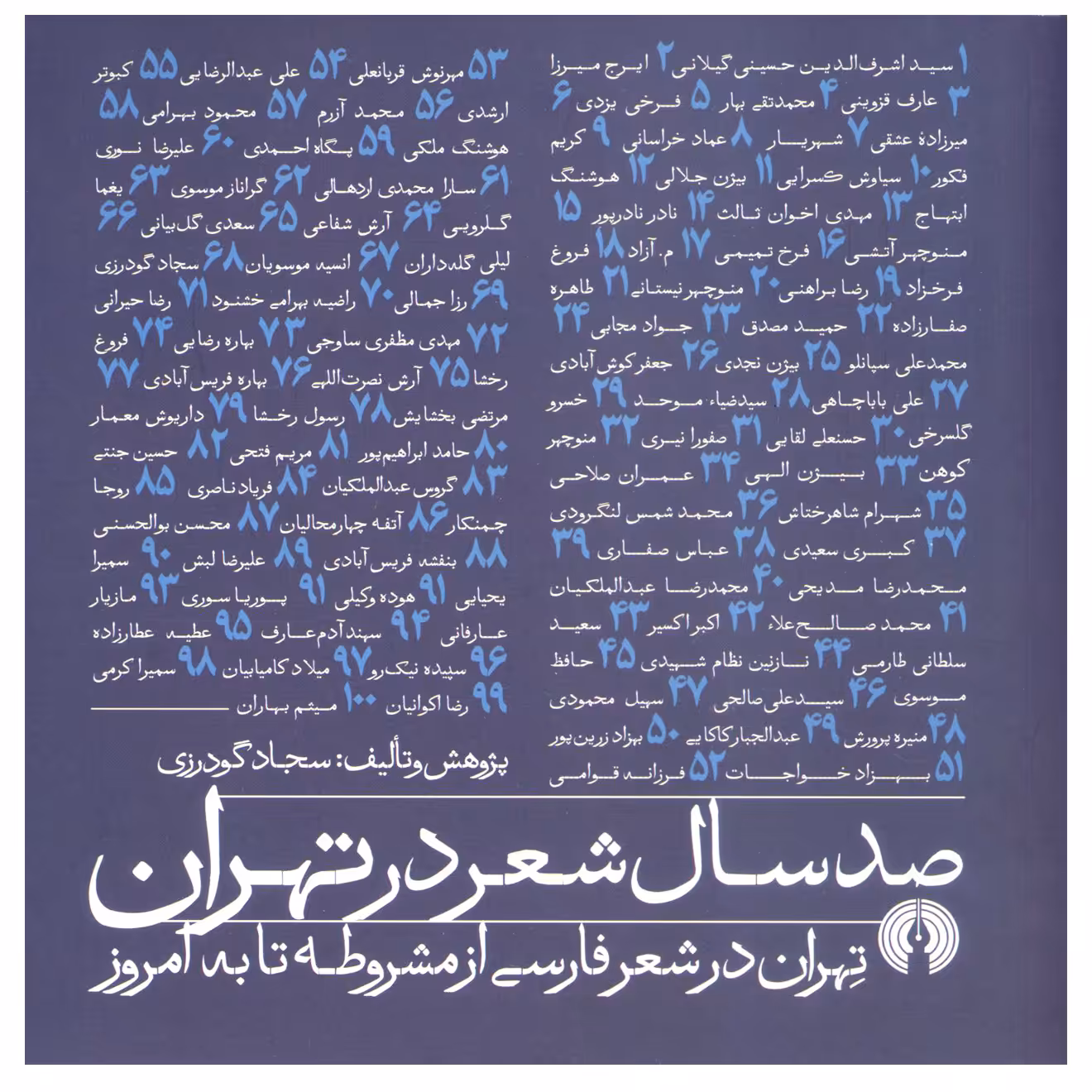 کتاب صدسال شعر در تهران تهران در شعر فارسی از مشروطه تا به امروز  اثر سجاد گودرزی نشر علمی فرهنگی
