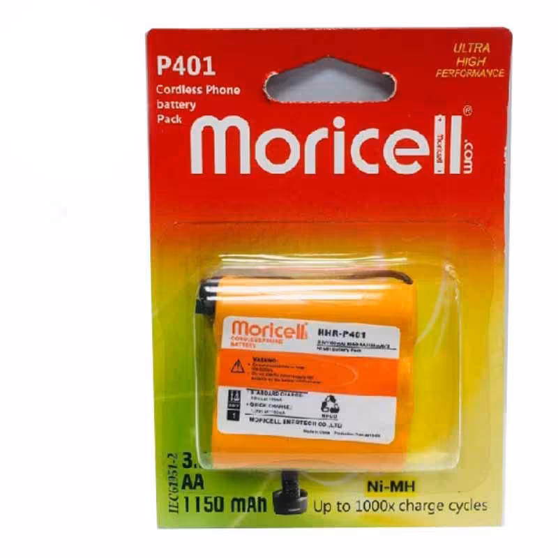 باتری تلفن بیسیم پاناسونیک مدل p401 موریسل Moricell