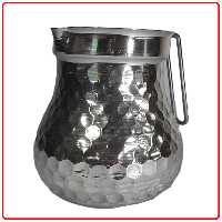 پارچ آب طرح چکشی جنس روی دسته دار  سایز دو