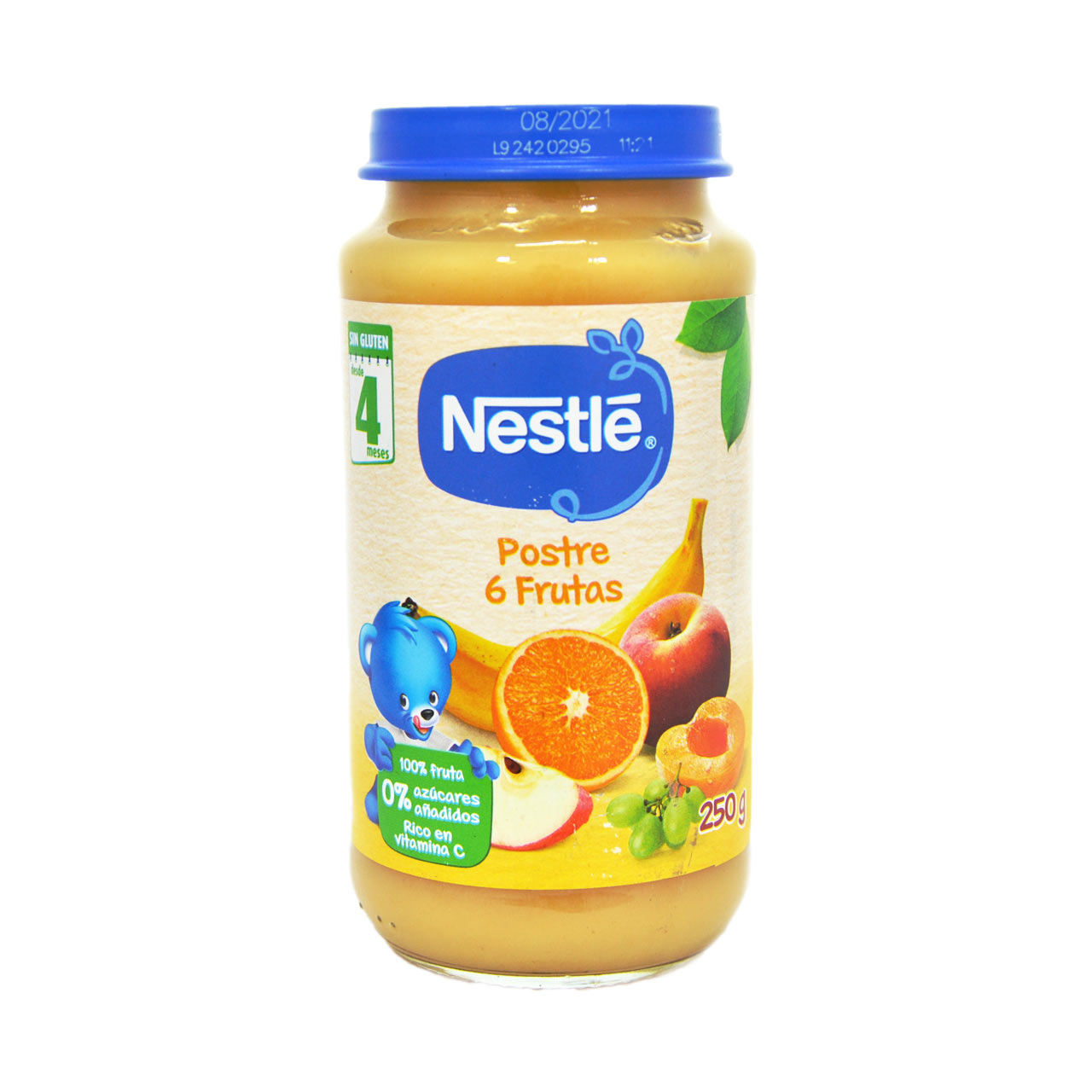 پوره 6 میوه بدون گلوتن ( 4 ماهه ) نستله - nestle