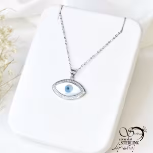 گردنبند نقره زنانه طرح چشم نظر کد 5946