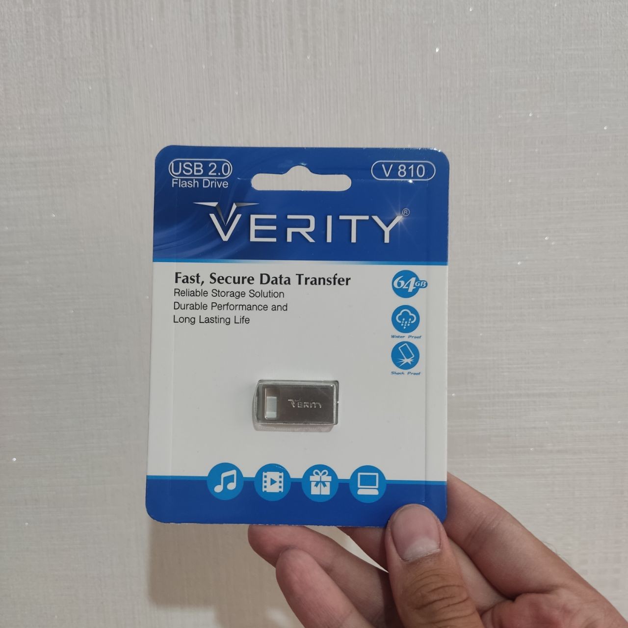فلش فلزی وریتی VERITY v810 64GB با گارانتی مادام العمر