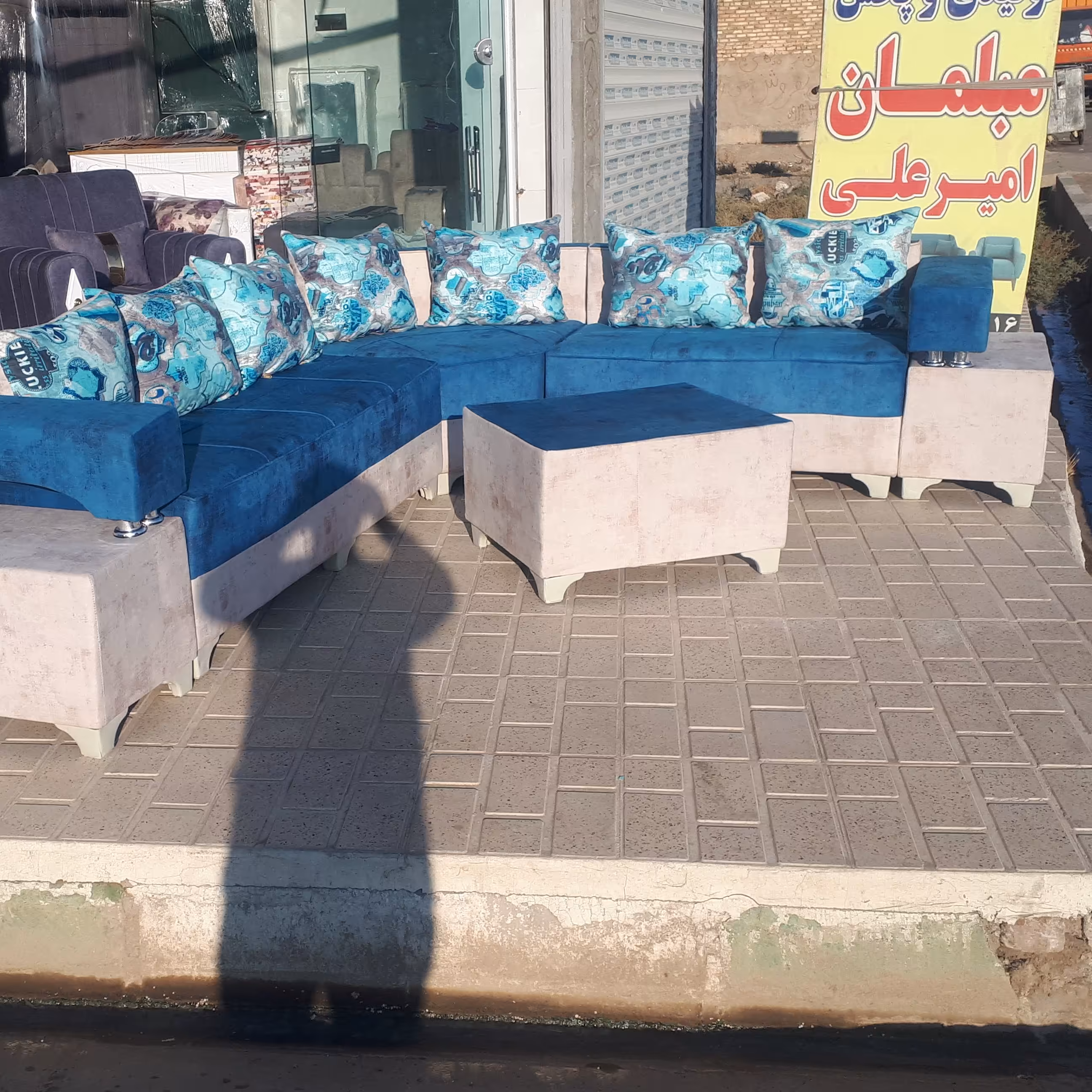 مبل ال دوبل دسته دار 7نفره تنوع رنگ و مدل..ارسال به پای مشتری هست 