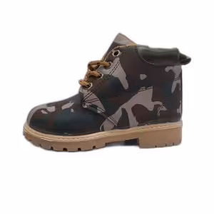 نیم بوت پسرانه مدل تکاوری رنگ قهوه ای