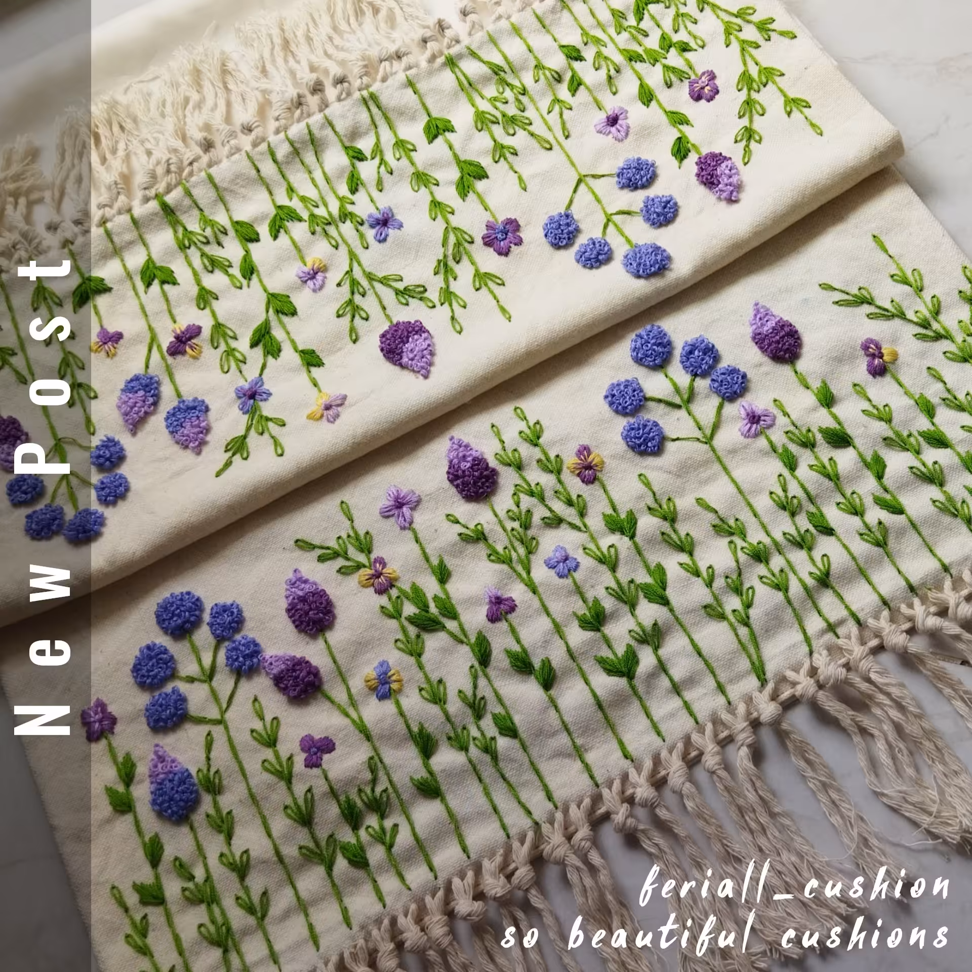 رانر گلدوزی شده با دست 