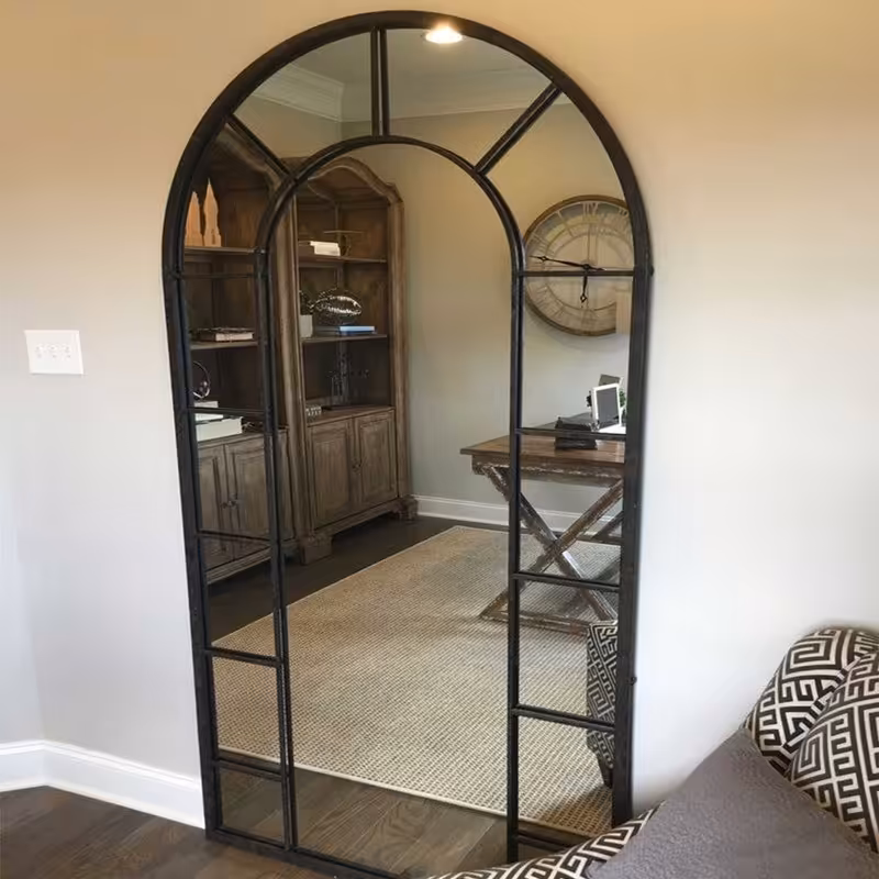 آینه قدی چوبی الف طرح تاج 100-W-180