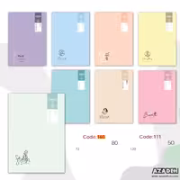 دفتر 80 برگ تک خط شومیز آزاده کد 160