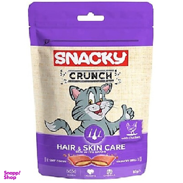 تشویقی کرانچی گربه اسنکی مدل Hair And Skin Care طعم مرغ وزن 60 گرم