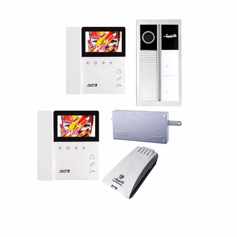 آیفون تصویری الکتروپیک . پک کامل  2 واحدی . مدل 897 با پنل لمسی رندا 1195