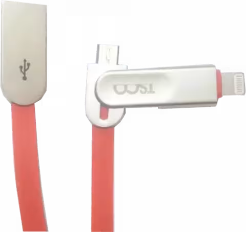 کابل USB به MICRO USB و TSCO LIGHTNING مدل TC 92