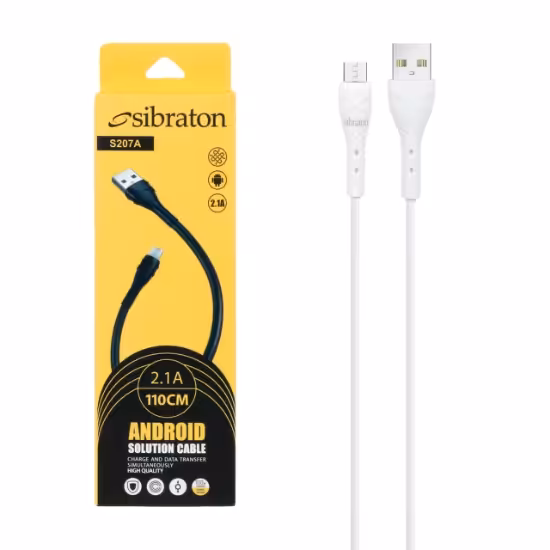 کابل تبدیل USB به MicroUSB سیبراتون مدل S207 A یک متر