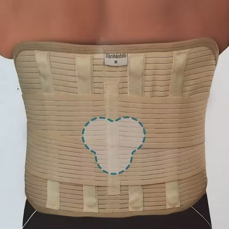 کمربند طبی چهارفنره پارچه‌ای درمان طب هانی 