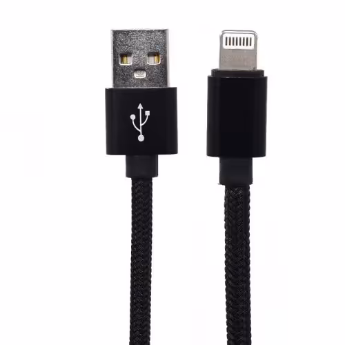 کابل آیفون (lightning) پاوربانکی کنفی (نایلونی) طول 30 سانتی متری

