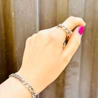 ست دستبند و انگشتر کارتیر نقره ای