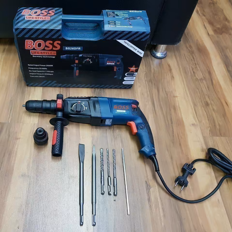 دریل بتن کن چار شیار  با سه نظام جدا شونده  باس