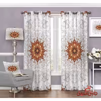 پرده سنتی سفید کد 3243