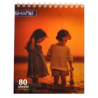 دفتر چه یادداشت 80 برگ شفیعی  طرح دختر وپسر بچه کد 65 