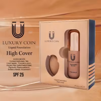 کرم پودر لاکچری کوین همراه با پد شماره555