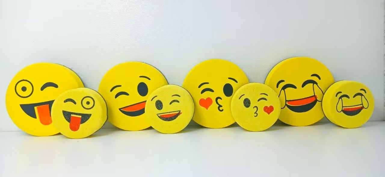 تخته پاکن مغناطیسی طرح لبخند کوچک (بسته 12 عددی)