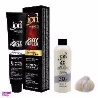 رنگ مو آیون (Ion) شماره 10.1 حجم 120 میلی‌لیتر رنگ بلوند دودی پلاتینه + اکسیدان نه درصدی حجم 180 میلی‌لیتر