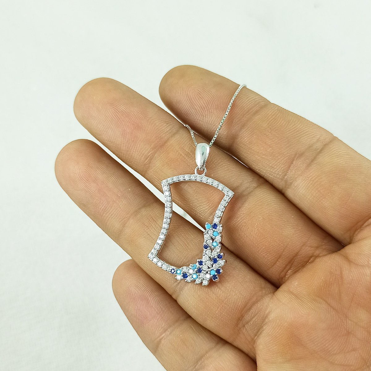 نیم ست نقره زنانه مدل مستطیل کد 11887641