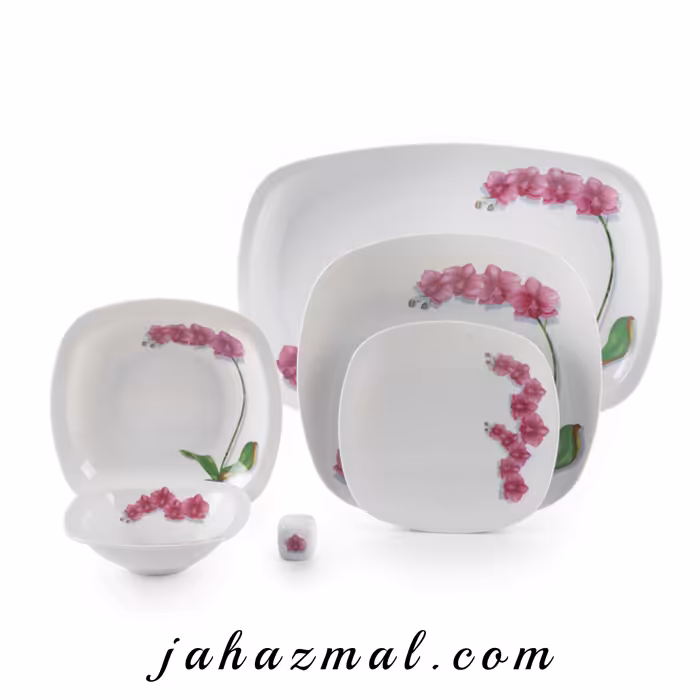 سرویس چینی زرین طرح ارکیده 27 پارچه