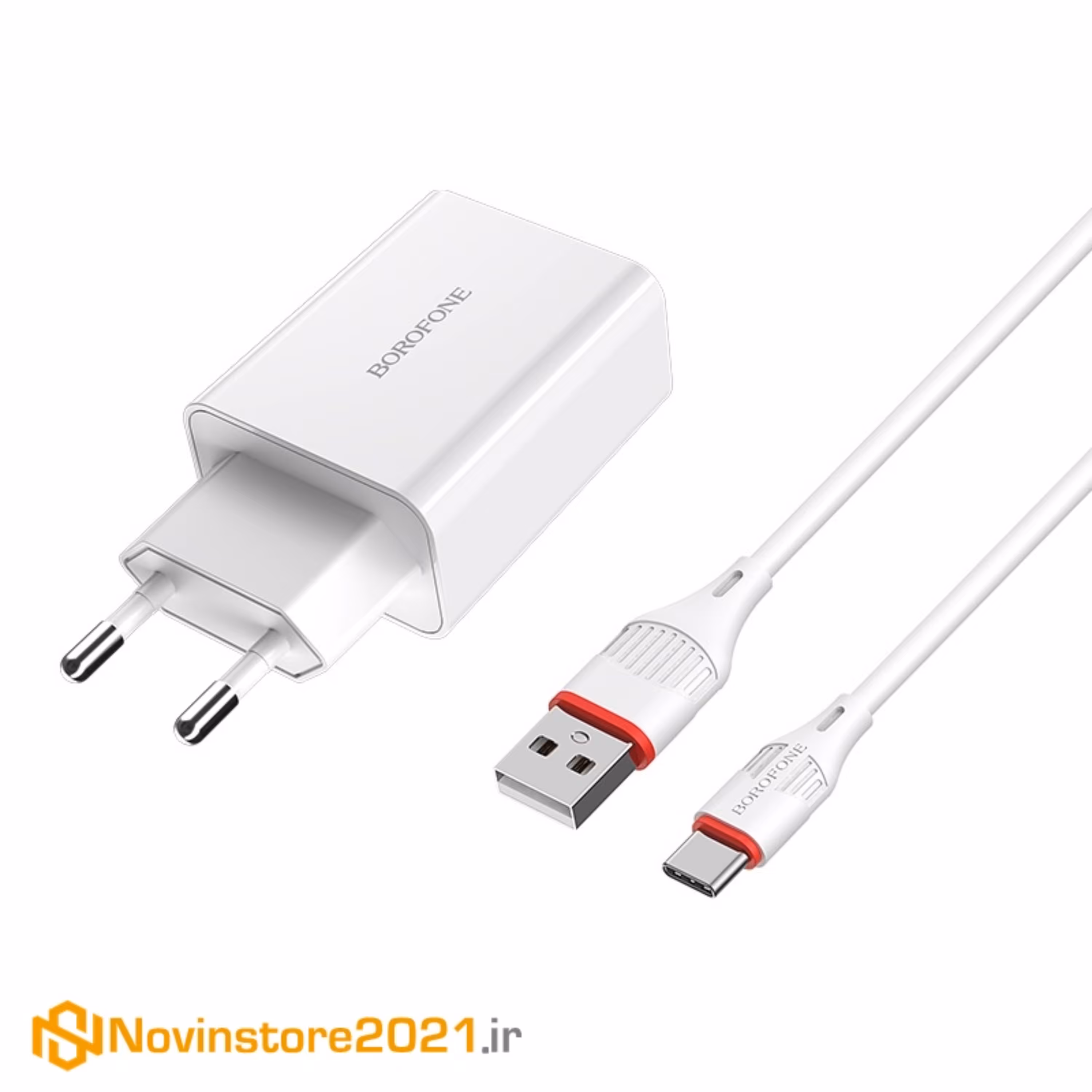 شارژر دیواری بروفون مدل BA21A به همراه کابل شارژ تایپ سی