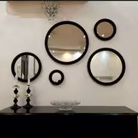 آینه دکوراتیو 5 سایز مشکی