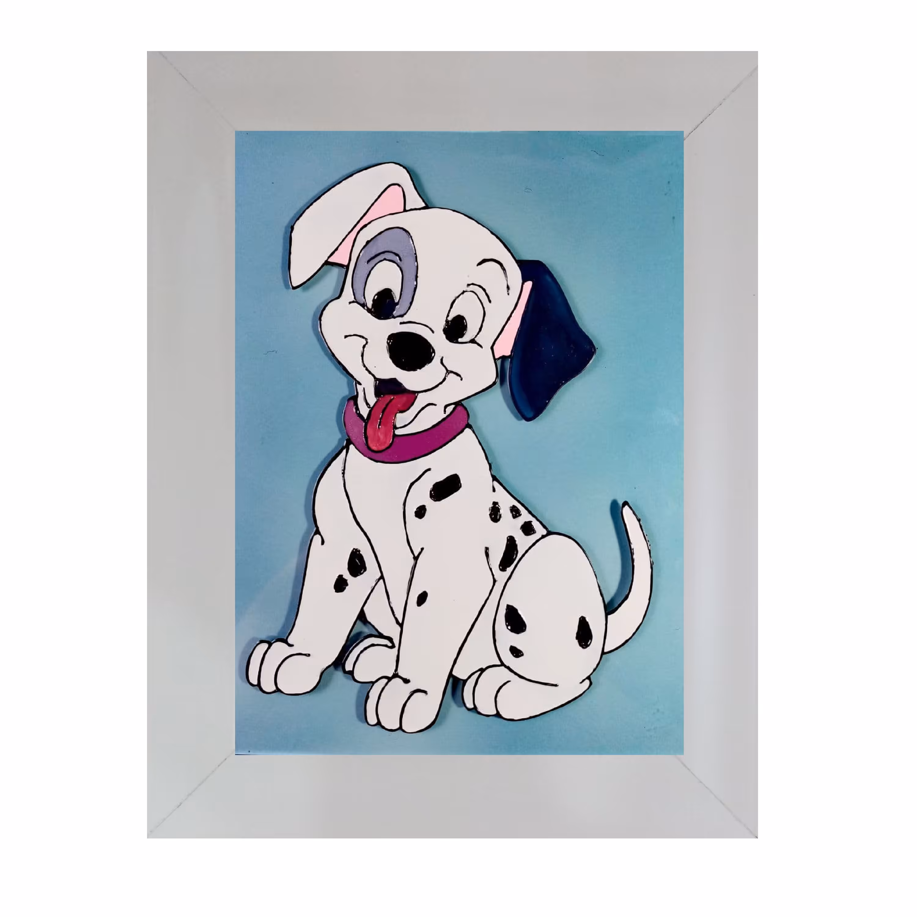 تابلوی ویترای طرح سگ خالدار